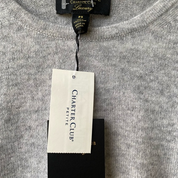 NWT 100% Pure Cashmere charter club luxury cashmere Sweater - Picture 7 of 11